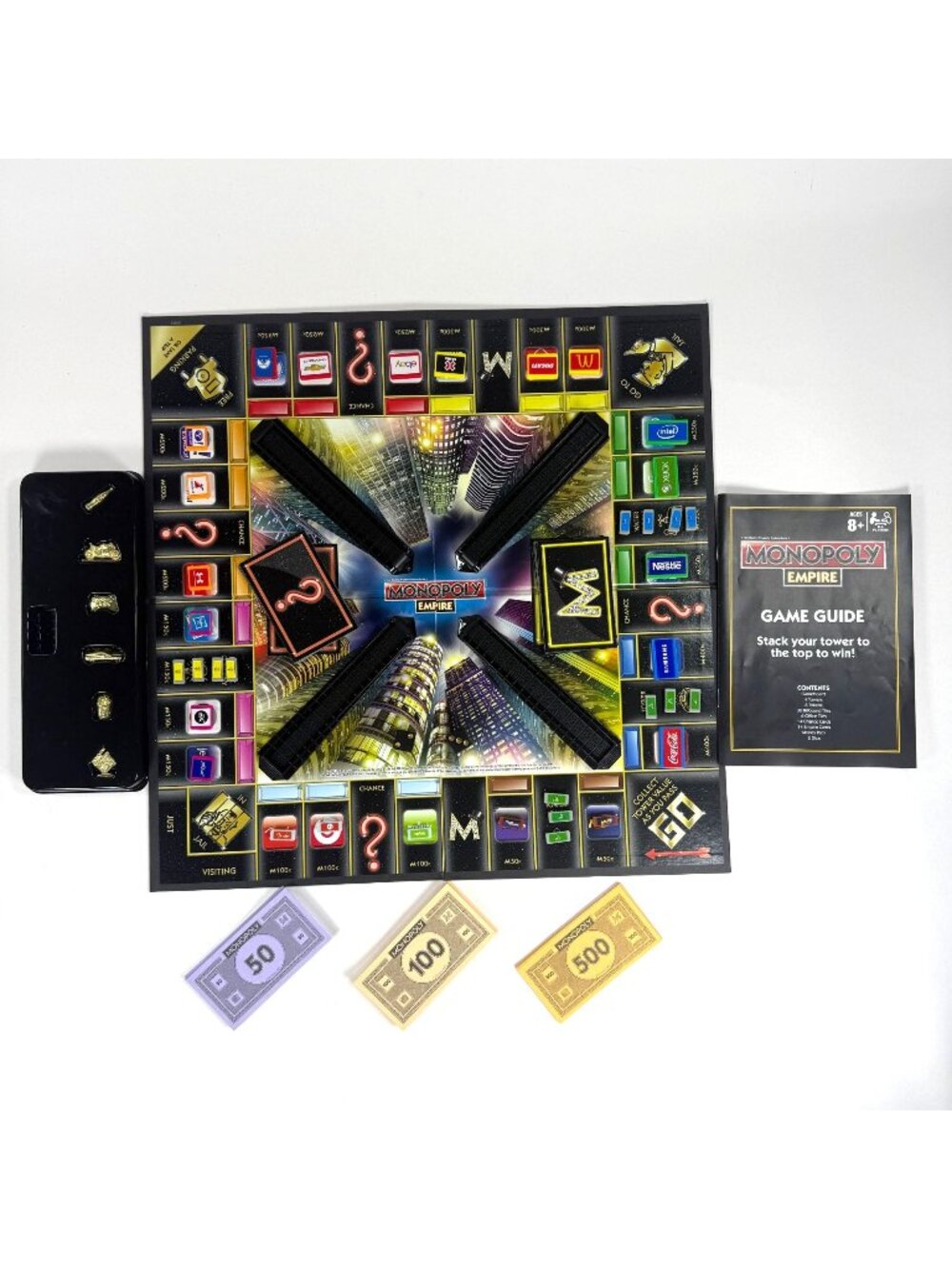 Monopoly Empire Board Game 2013 Complete Adults & Kids Ages 8+ Token Towers